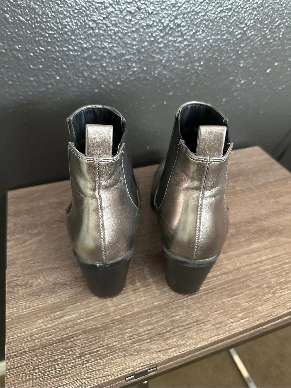 Madden Girl Metallic Silver Pointed Chelsea Ankle Boots
